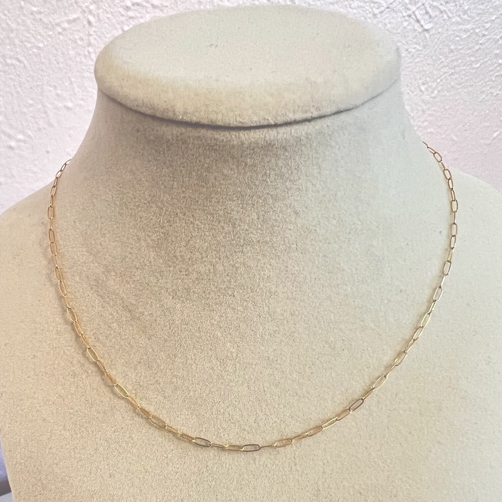 Dainty 14k Gold Filled Paperclip Chain
